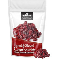 Nature Yard Organic American Dried Cranberry Dry Fruit - 1Kg - Naturally Dehydrated Real Sliced Cranberries - Sweet & Tangy Healthy Snack