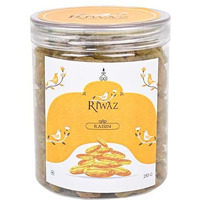 Riwaz Premium Seedless Large Golden Raisins, 250G | Snack Pack For Gifting & Daily Nutrition | Delicious & Healthy Snack | Gourmet Gift Pack |