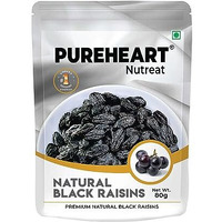 Pureheart Nutreat Premium Natural Black Raisins (80 Gm) Kali Kishmish/Manuka, Dry Fruits Snack - Rich In Antioxidants