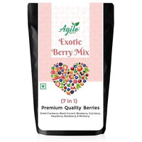 Agile Organic Berry Mix 400G | Dried Berries | Healthy Snacks | Cranberry | Blueberry | Raspberry | Blackberry | Mulberry | Goji Berry | Black Currant | Antioxidants | Berries | Kids Snacks | Vegan ( Berries Mix 400 Gram)
