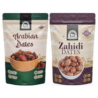 Wonderland Foods 500G (250G X 2) Premium Dates Combo Of Arabian Dates & Zahidi Dates Combo | Healthy & Nutritious Soft Khajoor, Khajur Rich In Iron, Fibre & Vitamins