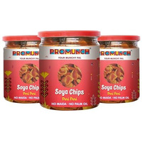 Promunch Peri Peri Soya Chips  High-Protein, Guilt-Free Crunchy Snack | No Palm Oil, No Maida, Healthy & Savory Protein Treat (80G, Pack Of 3)