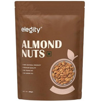 Elegity 100% Natural Plain California Almonds Pouch 250 Gm | Nutritious & Delicious Badam | High In Fiber & Boost Immunity | Rich In Protein, Tasty Nuts | No Preservatives Added In Dry Fruit