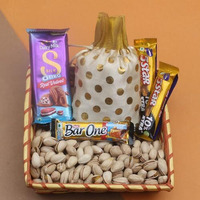 Sfu E Com Strengthen Your Bond With By Sending A Basket Full Of Healthy Delights Including Pistachios Nut, Along With Cadbury Silk Oreo Red Velvet Chocolates To Wish Them | 387