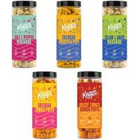 Kepps Kids Pack Of 5 - Snack, Gluten Free, Rich In Fiber And Protein, Never Fried, Low Calorie, Delicious Munchies, Kids Friendly, No Msg, No Transfat, For All Age ( 110 Gm, 70 Gm X 2, 70 Gm, 90 Gm X 1 )