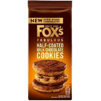 Foxs Fabulous Half Coated Milk Chocolate Cookies With Rich & Buttery Biscuit 175G (Imported)