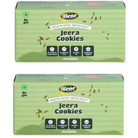 Bene Jeera Cookies | No Maida, Palm Oil, No Preservatives | Whole Wheat Cumin Atta Biscuits | Real Jeera Flavor | Healthy Biscuits For Tea, Coffee | Zeera Cookies | Low Sugar | Pack Of 2 (160 Gram)