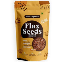 Kirva Origanics Alsi Flax Seeds 380G - Rich In Omega-3, Protein & Fiber | Raw Seeds For Eating & Hair Growth (Pack Of 1)