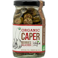 Ishka Farms Organic Sliced Caperberries Crunchy - 200G, Use As Pickles And Antipasto, Crunchy Caper Berries, Kair, Ker, Keir