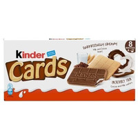 Kinders Cards, Hazelnut Creamy Snacks Biscuit With A Surprisingly Creamy Milk And Cocoa Filling, 5 Count 102.4G (Italy)