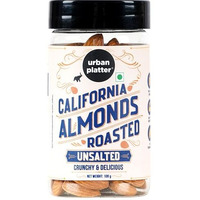 Urban Platter Roasted Unsalted California Almonds, 100G (Premium California Almonds , Rich In Fiber & Protein , Add To Fruit Salads , Oatmeal , Mueslis , Trail Mixes , Desserts , Ice Creams, Baked Goods, Travel-Friendly Pack)