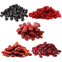 Dry Fruit Hub Dried Berries Mix 500Gms Pack Of 5 Dried Berries Combo Pack (Blueberry, Cranberry, Strawberry, Cherry, Cranberry Whole) Each 100 Grams-Pack Of 5
