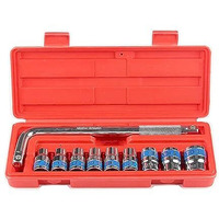 Jpt 10 Pcs 1/2 Socket Handle Set/Tool Box/Goti Pana For Automobiles/Bike/Car Repair/Home Diy Use, Hex