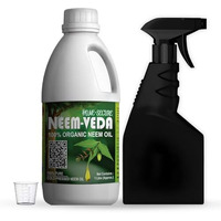 Home-Secure Water Soluble Neem Oil For Plants Insects, Garden & Organic Farming 1 Liter | Pure Cold Pressed, Natural Plant Guard | Herbal Plant Pest Control (With Spray Bottle, Ml Cup)