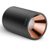 Leddit 15 Watt Warm White Round Surface Cylindrical Shape Indoor Ceiling Mounted Spot Light Cob Down Light With Aluminium Body - Rose Gold Pack Of 1 (With 2 Years Warranty)