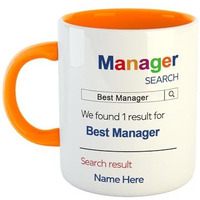 Ashvah Best Manager Personalized Ceramic Coffee Mug - Best Birthday, Anniversary Gift For Manager-Orange