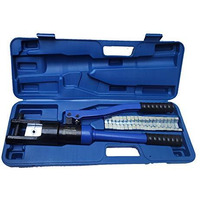 Inditrust 16 Ton Hydraulic Crimping Tool 11 Dies 16-300 Mm2 For Copper, Aluminum Terminal Pliers Yqk-300 Hydraulic Crimper (Blue Box)