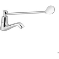 Zap Nextgen Brass Pillar Cock With Elbow Handle | Chrome Finish Tap For Bathroom Wash Basin And Kitchen Sink | Full Brass Body Faucet