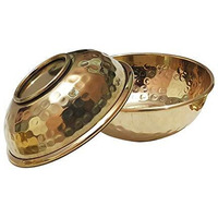 Pure Source India Brass Hammered Hand Made Bowl (3.75 Inch , Golden ) - Set Of 2 Pcs, 0.150 Kilogram