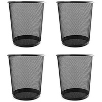 Tied Ribbons Metal Mesh Big Size Dustbin For Kitchen Living Room Office Use Room Small Rooms(Set Of 4, Black,Metal Mesh)