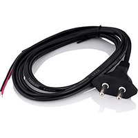 Hi-Plasst 2-Pin Extension Cord (2 Yards) - Ac Power Cable For Fan, Emergency Light, Mobile Charger, Printer, Computer, Decorative Lights | Pvc Insulated Wire | Small Appliance Wire | 5A 250V