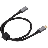 Bhomani Usb C Extension Cable, Type-C Usb 3.2 Gen 2 50Cm (10Gbps) Male To Female Extender, 4K @ 60Hz Fast Charging, For Data Transfer, Charging, Audio, Video Devices, Black