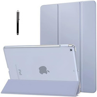 Proelite Smart Flip Case Cover For Apple Ipad 10.2" 9Th Gen (2021) 8Th Gen/7Th Gen, With Stylus Pen, Translucent & Hard Back, Purple
