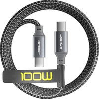 Jsaux 100W/5A Type C To Type C Cable Fast Charging [10Ft] 480Mbps Data Sync Nylon Braided Usb C To Usb C Cable For Iphone 16/16 Plus/16 Pro/16 Pro Max/15, Galaxy S24/S23, Macbook, Ipad, Pixel-Grey