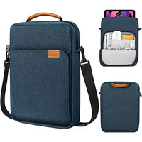 Proelite Tablet Sleeve Bag 9-11Inch For Ipad 10.2/10.9/Pro 11/Samsung/Lenovo/Galaxy Tab A9 Plus/S8/S9/Realme Pad/Honor Pad/Oppo//Xiaomi Mi Pad 7/Redmi Pad,Oneplus Pad, Handle With Shoulder Strap, Navy