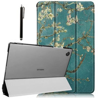 Proelite Cover For Samsung Galaxy Tab A9 Plus 11 Inch Case Cover, Smart Flip Case Cover For Samsung Galaxy Tab A9+ 11 Inch Translucent Back With Stylus Pen, Flowers