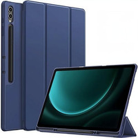 Proelite Cover For Galaxy Tab S9 Fe Plus/S9 Plus/S10+ 12.4" Cover, Soft Flexible Flip Case Cover With S Pen Holder For Samsung Galaxy Tab S9 Fe+/S9 Plus/S10+ 12.4 Inch, [Recoil Series]- Dark Blue