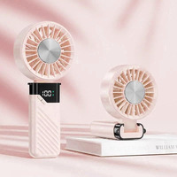 One94Store X48 Portable Usb Fan  3000Mah Battery, Type-C Fast Charging, 5-Speed Settings, Up To 12H Runtime  Compact & Lightweight For Home, Office & Travel (Pink)