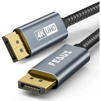 Fedus 4K Displayport Cable,1.5 Meter Dp To Dp Cable [Certified 4K@60Hz,2K@240Hz,1080@240Hz] Display Port To Display Port Cable Compatible For Laptop,Pc,Gaming Monitor,Graphics Card,Gray
