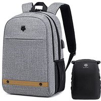 Golden Wolf Backpack With Rain Cover Anti-Theft Business Backpack With Lock 15.6-Inch Laptop Bag With Usb Port 25L Multi-Pockets For Men Women Office Travel College,Light Grey