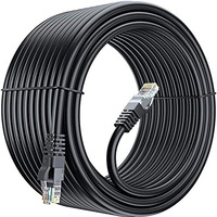 Fedus 10 Meter High Speed Rj45 Cat6 Ethernet Patch Cable Lan Cable Internet Network Computer Cable Cord High Speed Gigabit Category Utp Wires For Pc, Modem, Router, Lan Adsl  Black 10M