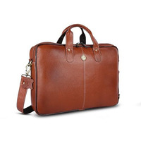 Hammonds Flycatcher Genuine Leather Office Bag For Men - 15.6 Inch Laptop Bag For Men For Professionals, Business Travelers - Adjustable Straps & Multiple Compartments - 1 Year Warranty - Tan