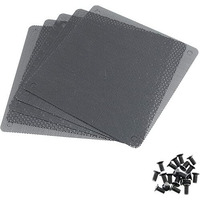 Hasthip 5Pcs 12Cm Pc Fan Dust Filter Black Square Pc Computer Mesh Dustproof Case Cover Fan Pc Dust Filter Cooler With 20 Screws (12Cm)