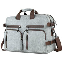 Fatmug Laptop Bag For Men - Convertible Backpack For Office And Travel (Light Grey, Oxford Fabric)