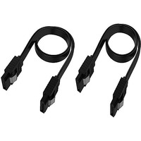 Etzin Sata Cable Iii 6Gbps Straight Hdd Sdd Data Cable With Locking Latch 16 Inch Compatible For Sata Hdd, Ssd, Cd Driver, Cd Writer (Pack-Of-2)-(Epl-255Tc-01) Epl-255Tc