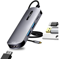 Verilux Usb C Hub 4 In 1 Usb C To Hdmi Adapter With 4K@30Hz Hdmi, 2.0/3.0 Usb Adapter Multiple Port, Pd 100W & Usb C Data Port Usb Type C Hub For Laptop, Macbook Pro Air 20Cm Usb Hub Long Cable