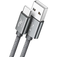 Wayona Usb Type C Fast Charging Cable Charger Cord 3A Qc 3.0 Data Cable Compatible With Samsung Galaxy S24 S24 Ultra S23 S22 S20 S21 Fe M14 A14 5G M51, Android Auto, Carplay For Iphone15 (1M, Grey)