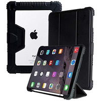 Proelite Rugged Shockproof Armor Smart Flip Case Cover For Apple Ipad 9.7" 2017 2018 5Th Gen/6Th Gen Air 1 Air 2 Pro 9.7 (A1893/A1954) With Pencil Holder