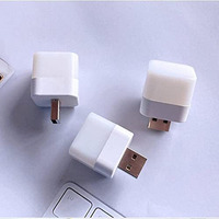 Revwd - Mini Usb Led Light, Flexible Usb Ambient Light, Mini Led Light, Portable Car Bulb For Bedroom, Bathroom & Kitchen Use | Plug In Night Light Bulb (White)