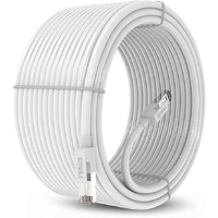 Fedus 80 Meter Heavy Duty Outdoor Cat6 Cable Weatherproof/Uv Resistant 10000Mbps Ethernet Cable Suitable For Direct Burial Installations Ethernet Patch Lan Cable,Internet Cable Network Cord White