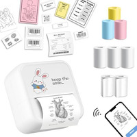 Seznik Mini Printer, Wireless Monochrome Home Printers, Thermal, Bluetooth, Portable Pocket Printer, Compatible With Android, Ios Mobile. 1 Year Warranty(Minix-White)