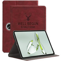 Proelite Cover For Oneplus Pad Go 11.35 Inch Cover, Deer Multi Angle Flip Case Cover For Oneplus Pad Go 11.35 Inch 2023, Support Auto Sleep Wake, Wine Red