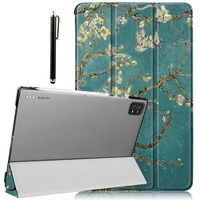 Proelite Cover For Xiaomi Mi Pad 6 Case Cover 11 Inch Flip Stand Cover With Transparent Back & Stylus Pen [Auto Sleep Wake Support], Flowers
