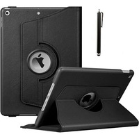 Proelite Cover For Apple Ipad 10.2 Case Cover, 360 Rotatable Smart Flip Case Cover For Apple Ipad 10.2 Inch 9Th/8Th/7Th Generation With Stylus Pen, Black