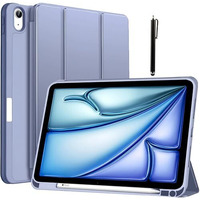 Proelite Case Cover For Ipad Air 11 Inch M3/M2 2025/2024, Air 5Th/4Th Gen 10.9 Inch, Smart Flip Case For Ipad Air 11/ Air 5Th/4Th Gen With Pencil Holder [Auto Sleep/Wake] With Stylus Pen - Lavender