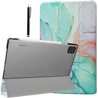 Proelite Cover For Xiaomi Mi Pad 6 Case Cover 11 Inch Flip Stand Cover With Transparent Back & Stylus Pen [Auto Sleep Wake Support], Marble Green
